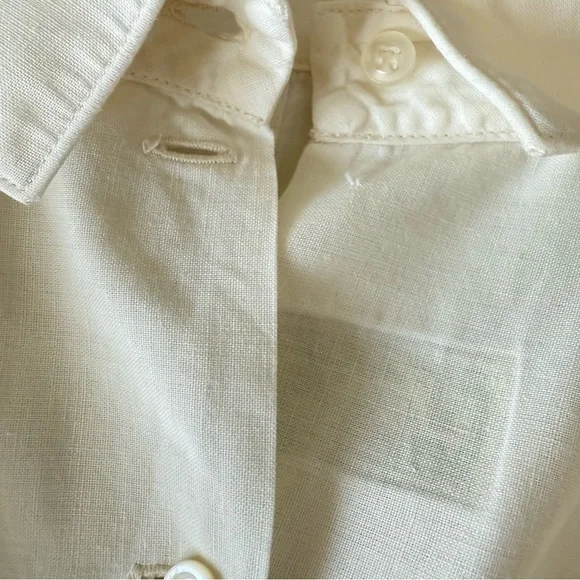 Vintage Foxcroft for Women Pleated Blouse Butter Cream Yellow 12 - Picture 5 of 9